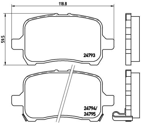 BREMBO Sada brzdových doštičiek P 10 015