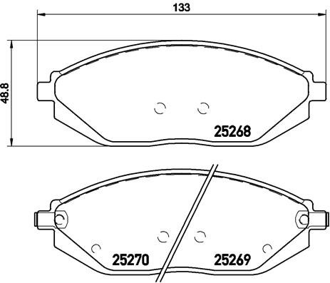 BREMBO Súprava brzdových doštičiek P 10 054
