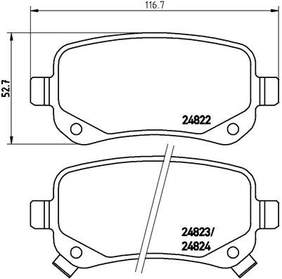 BREMBO Sada brzdových doštičiek P 11 021
