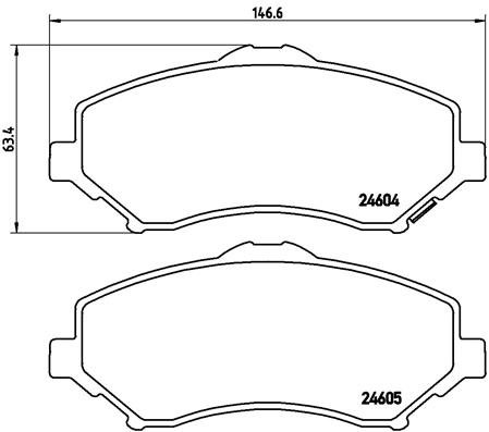 BREMBO Súprava brzdových doštičiek P 11 025