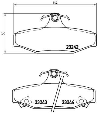 BREMBO Súprava brzdových doštičiek P 15 004