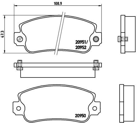 BREMBO Súprava brzdových doštičiek P 23 013