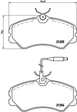 BREMBO Súprava brzdových doštičiek P 23 023