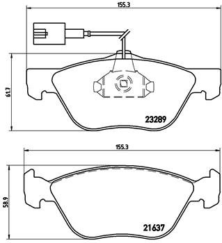 BREMBO Súprava brzdových doštičiek P 23 077