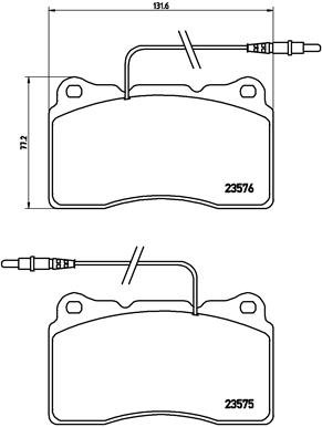 BREMBO Súprava brzdových doštičiek P 23 082