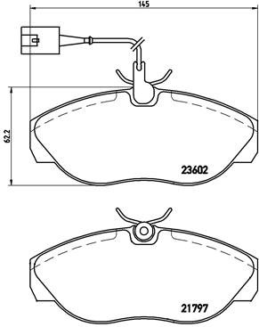 BREMBO Súprava brzdových doštičiek P 23 083