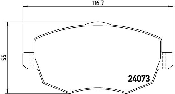 BREMBO Súprava brzdových doštičiek P 23 094