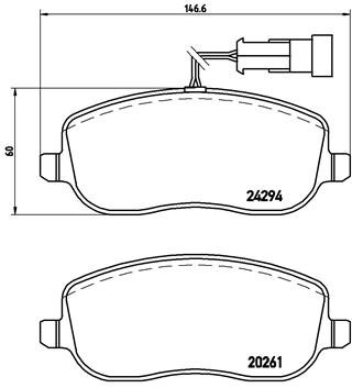 BREMBO Sada brzdových doštičiek P 23 100