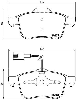 BREMBO Súprava brzdových doštičiek P 23 103