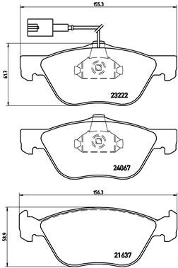 BREMBO Súprava brzdových doštičiek P 23 112