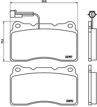 BREMBO Súprava brzdových doštičiek P 23 115