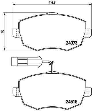BREMBO Sada brzdových doštičiek P 23 127