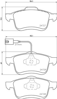 BREMBO Súprava brzdových doštičiek P 23 130