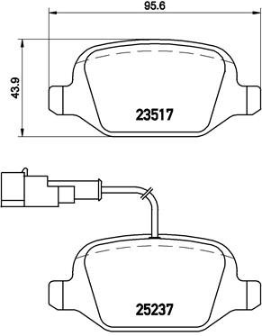 BREMBO Súprava brzdových doštičiek P 23 131