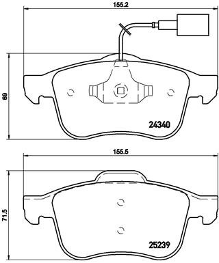 BREMBO Sada brzdových doštičiek P 23 132