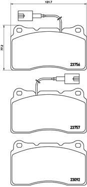 BREMBO Sada brzdových doštičiek P 23 134