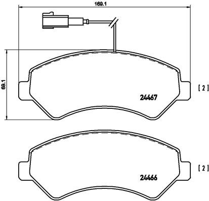 BREMBO Sada brzdových doštičiek P 23 136