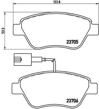 BREMBO Brzdové doštičky P 23 141X