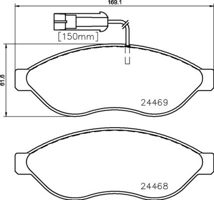BREMBO Sada brzdových doštičiek P 23 144