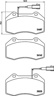 BREMBO Súprava brzdových doštičiek P 23 162