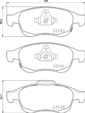 BREMBO Súprava brzdových doštičiek P 23 165