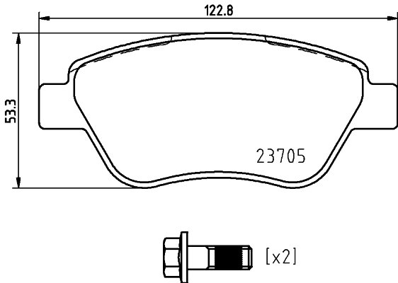 BREMBO Súprava brzdových doštičiek P 23 169