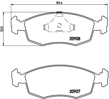 BREMBO Súprava brzdových doštičiek P 24 019