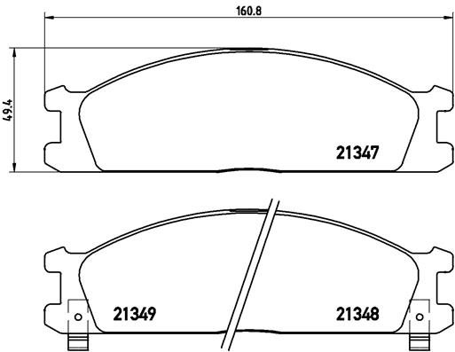 BREMBO Súprava brzdových doštičiek P 24 026