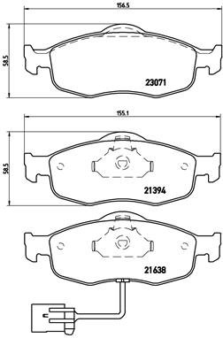 BREMBO Súprava brzdových doštičiek P 24 034