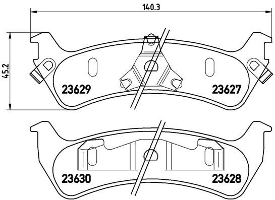BREMBO Súprava brzdových doštičiek P 24 042