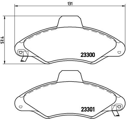 BREMBO Súprava brzdových doštičiek P 24 045