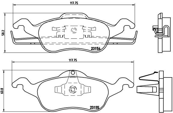BREMBO Súprava brzdových doštičiek P 24 046