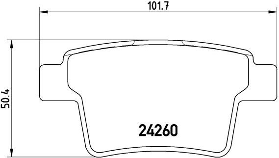 BREMBO Súprava brzdových doštičiek P 24 063