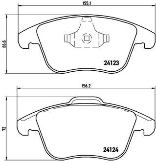 BREMBO Súprava brzdových doštičiek P 24 076X