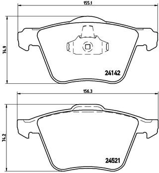 BREMBO Sada brzdových doštičiek P 24 077