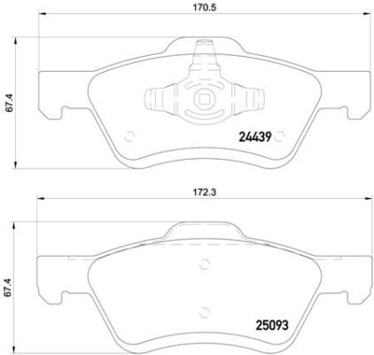 BREMBO Súprava brzdových doštičiek P 24 159