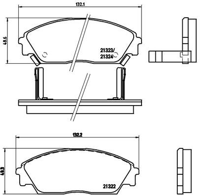 BREMBO Sada brzdových doštičiek P 28 016
