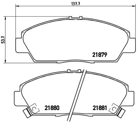 BREMBO Sada brzdových doštičiek P 28 021