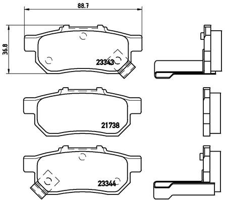 BREMBO Sada brzdových doštičiek P 28 025
