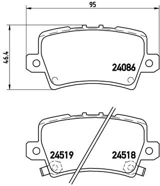 BREMBO Súprava brzdových doštičiek P 28 038