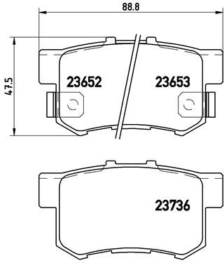 BREMBO Súprava brzdových doštičiek P 28 039
