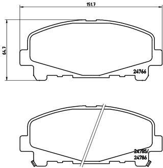 BREMBO Súprava brzdových doštičiek P 28 043