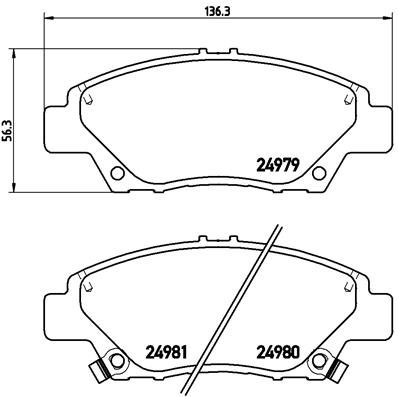 BREMBO Sada brzdových doštičiek P 28 050X