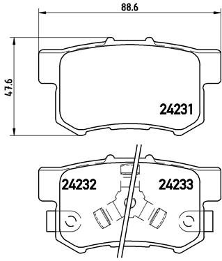 BREMBO Sada brzdových doštičiek P 28 051