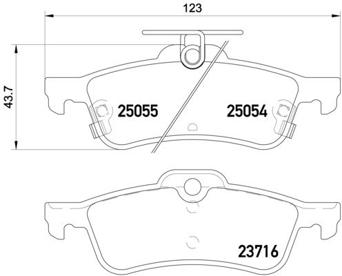 BREMBO Súprava brzdových doštičiek P 28 070