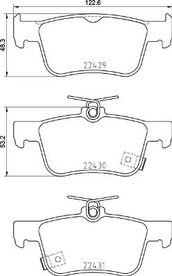 BREMBO Súprava brzdových doštičiek P 28 089