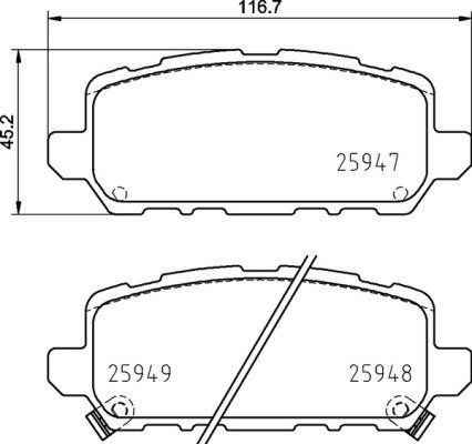 BREMBO Súprava brzdových doštičiek P 28 090