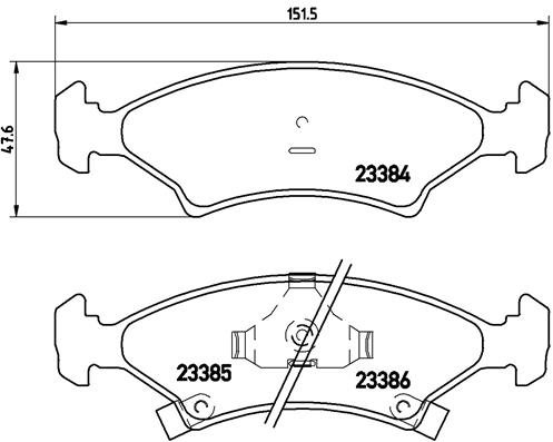 BREMBO Súprava brzdových doštičiek P 30 009