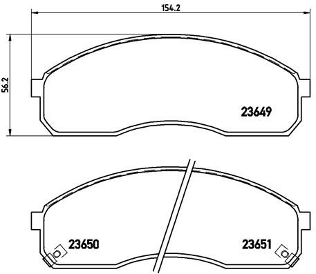 BREMBO Súprava brzdových doštičiek P 30 012