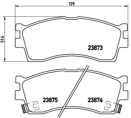 BREMBO Súprava brzdových doštičiek P 30 016